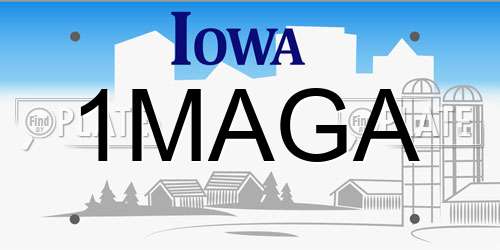 1MAGA Iowa License Plate