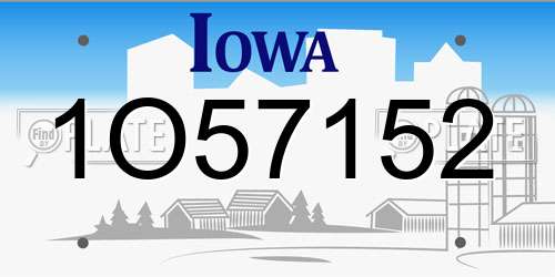 1O57152 Iowa License Plate