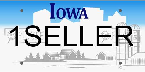 1SELLER Iowa License Plate