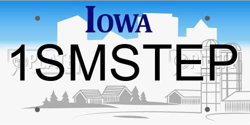 1SMSTEP Iowa License Plate