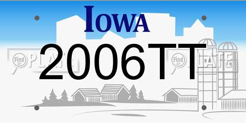 2006TT Iowa License Plate