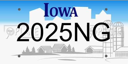 2025NG Iowa License Plate