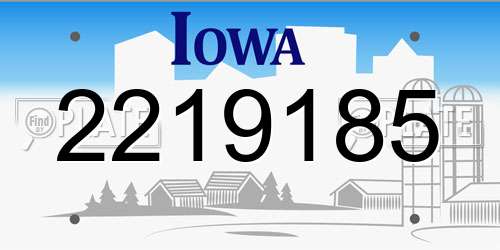 2219185 Iowa License Plate