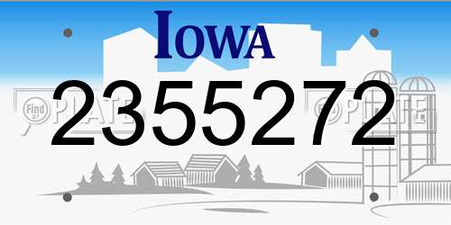 2355272 Iowa License Plate