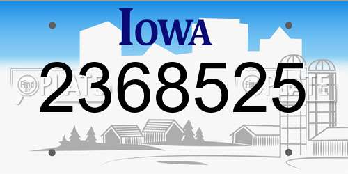 2368525 Iowa License Plate