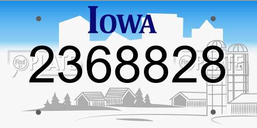2368828 Iowa License Plate