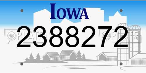2388272 Iowa License Plate