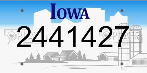 2441427 Iowa License Plate