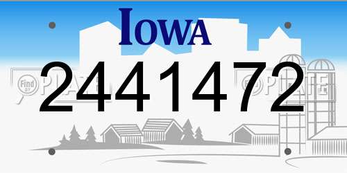 2441472 Iowa License Plate