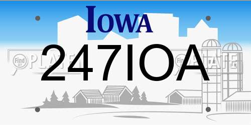 247IOA Iowa License Plate