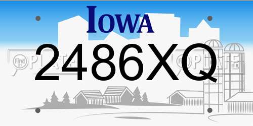 2486XQ Iowa License Plate