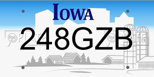 248GZB Iowa License Plate