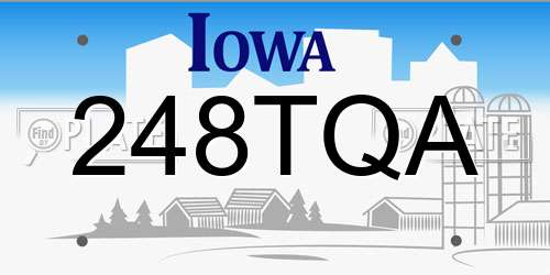 248TQA Iowa License Plate