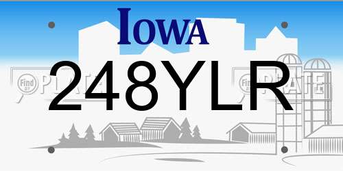 248YLR Iowa License Plate