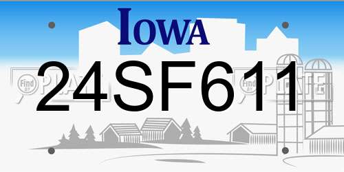 24SF611 Iowa License Plate