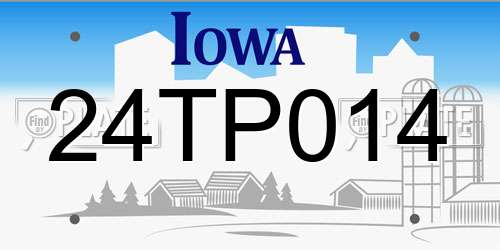 24TP014 Iowa License Plate