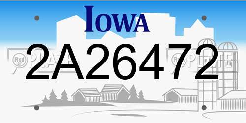 2A26472 Iowa License Plate