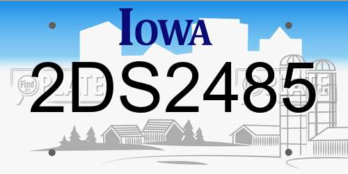 2DS2485 Iowa License Plate