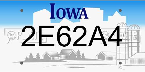 2E62A4 Iowa License Plate