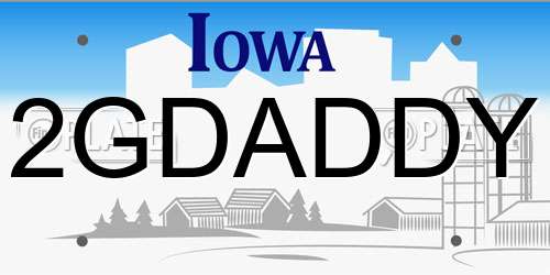 2GDADDY Iowa License Plate
