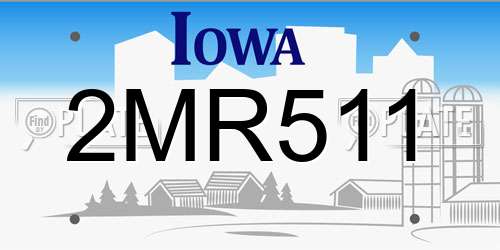 2MR511 Iowa License Plate