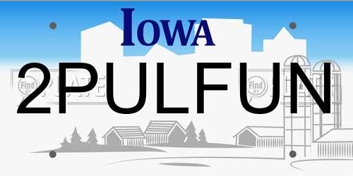 2PULFUN Iowa License Plate