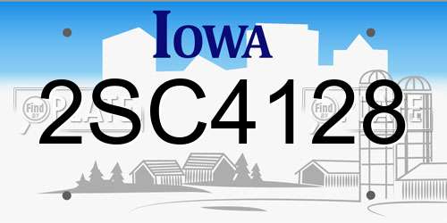 2SC4128 Iowa License Plate