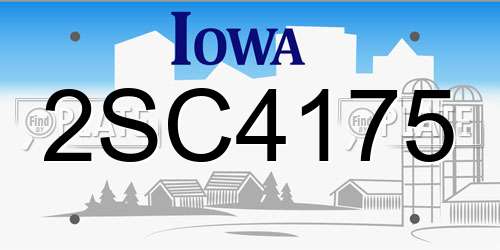 2SC4175 Iowa License Plate
