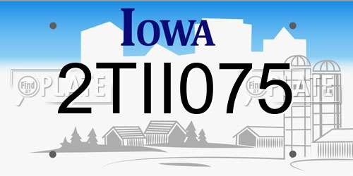 2TII075 Iowa License Plate