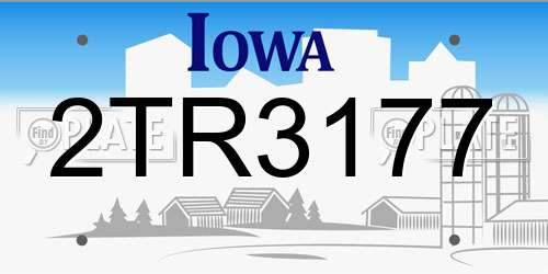 2TR3177 Iowa License Plate