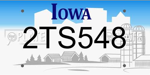 2TS548 Iowa License Plate
