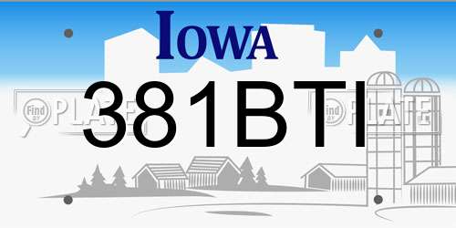 381BTI Iowa License Plate