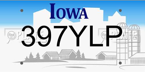 397YLP Iowa License Plate
