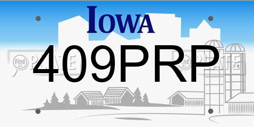 409PRP Iowa License Plate