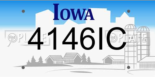 4146IC Iowa License Plate