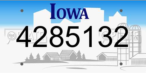 4285132 Iowa License Plate