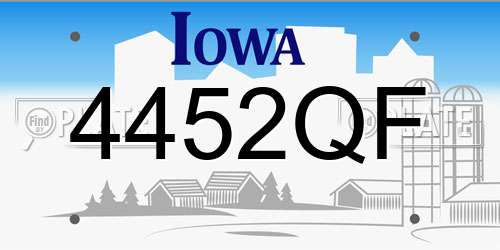 4452QF Iowa License Plate