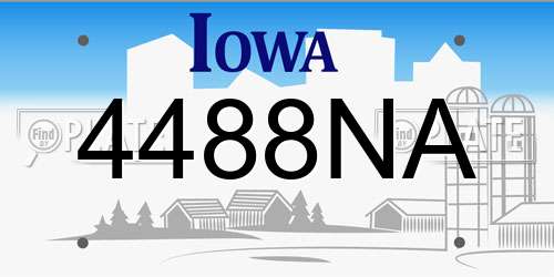 4488NA Iowa License Plate