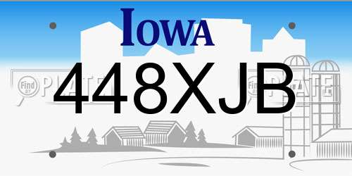 448XJB Iowa License Plate