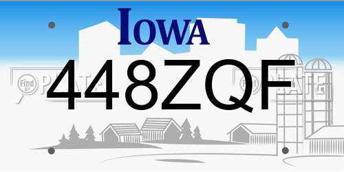 448ZQF Iowa License Plate