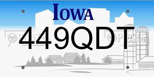 449QDT Iowa License Plate