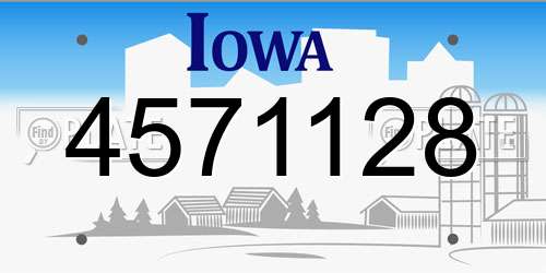 4571128 Iowa License Plate