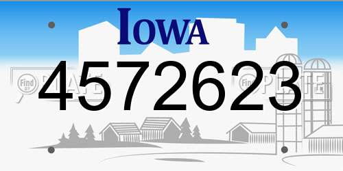 4572623 Iowa License Plate