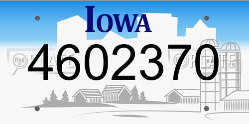 4602370 Iowa License Plate