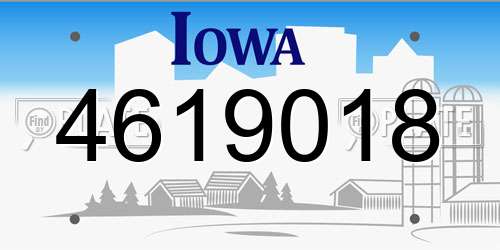 4619018 Iowa License Plate