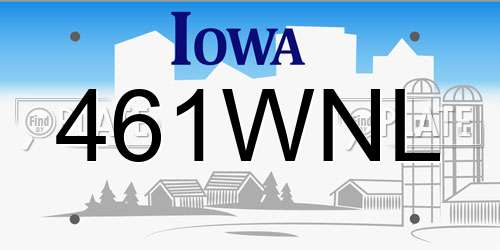 461WNL Iowa License Plate