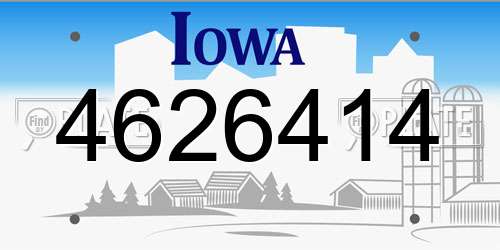 4626414 Iowa License Plate