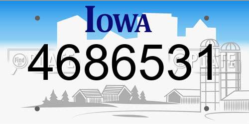 4686531 Iowa License Plate