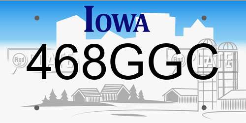 468GGC Iowa License Plate
