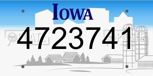 4723741 Iowa License Plate